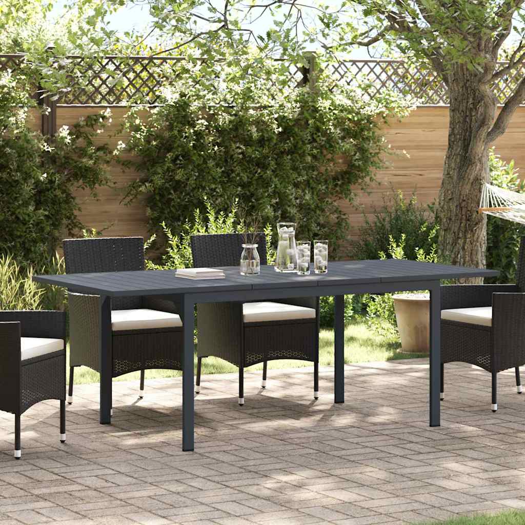 Udendørs middagsbord Foldbar Antracit 210 x 90 x 73 cm Stål
