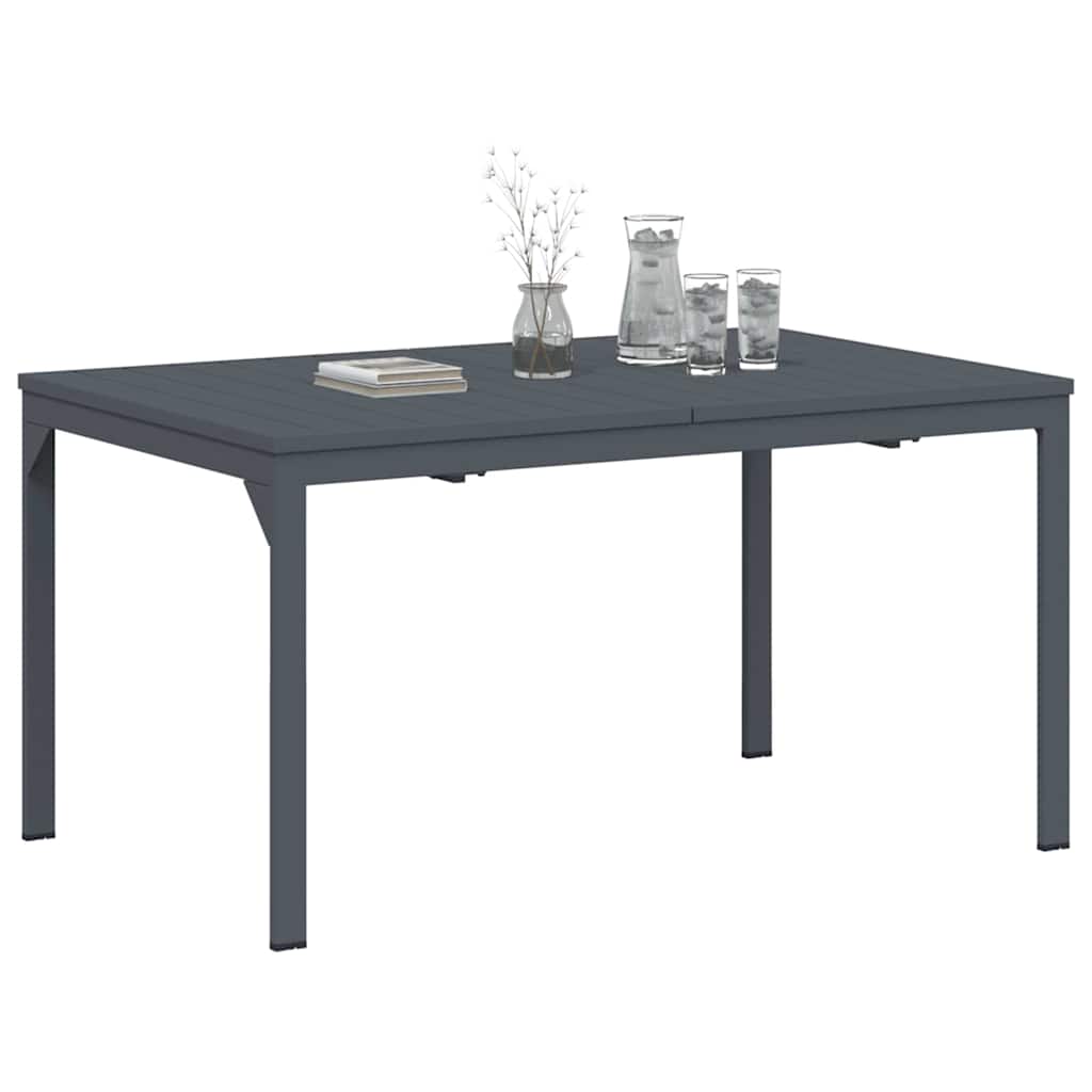 Udendørs middagsbord Foldbar Antracit 210 x 90 x 73 cm Stål