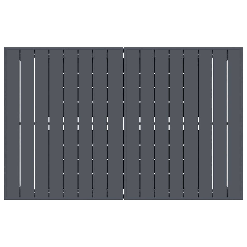 Udendørs middagsbord Foldbar Antracit 210 x 90 x 73 cm Stål