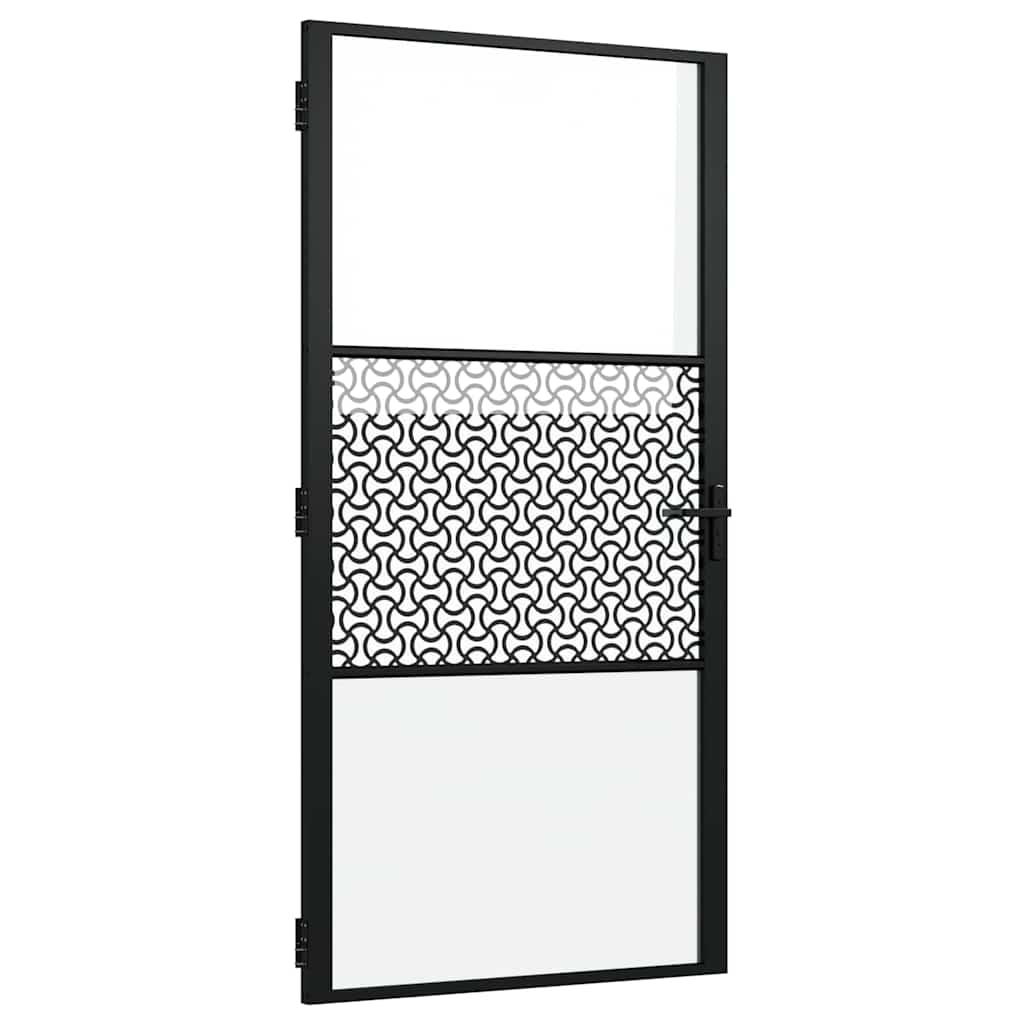 Glasdør 102,5 x 3,5 x 201,5 cm Aluminium Sort