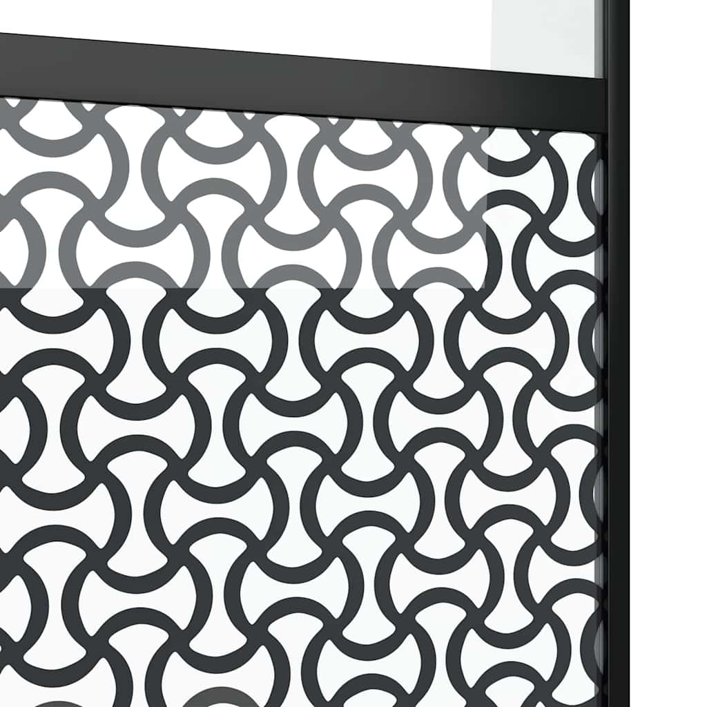 Glasdør 90 x 2 x 205 cm Aluminium Sort
