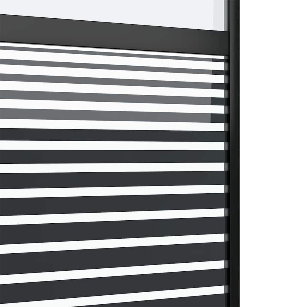 Glasdør 76 x 2 x 205 cm Aluminium Sort