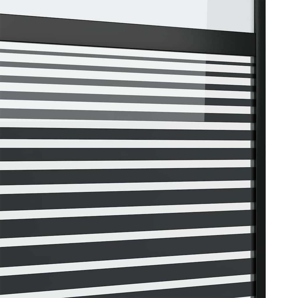 Glasdør 90 x 2 x 205 cm Aluminium Sort