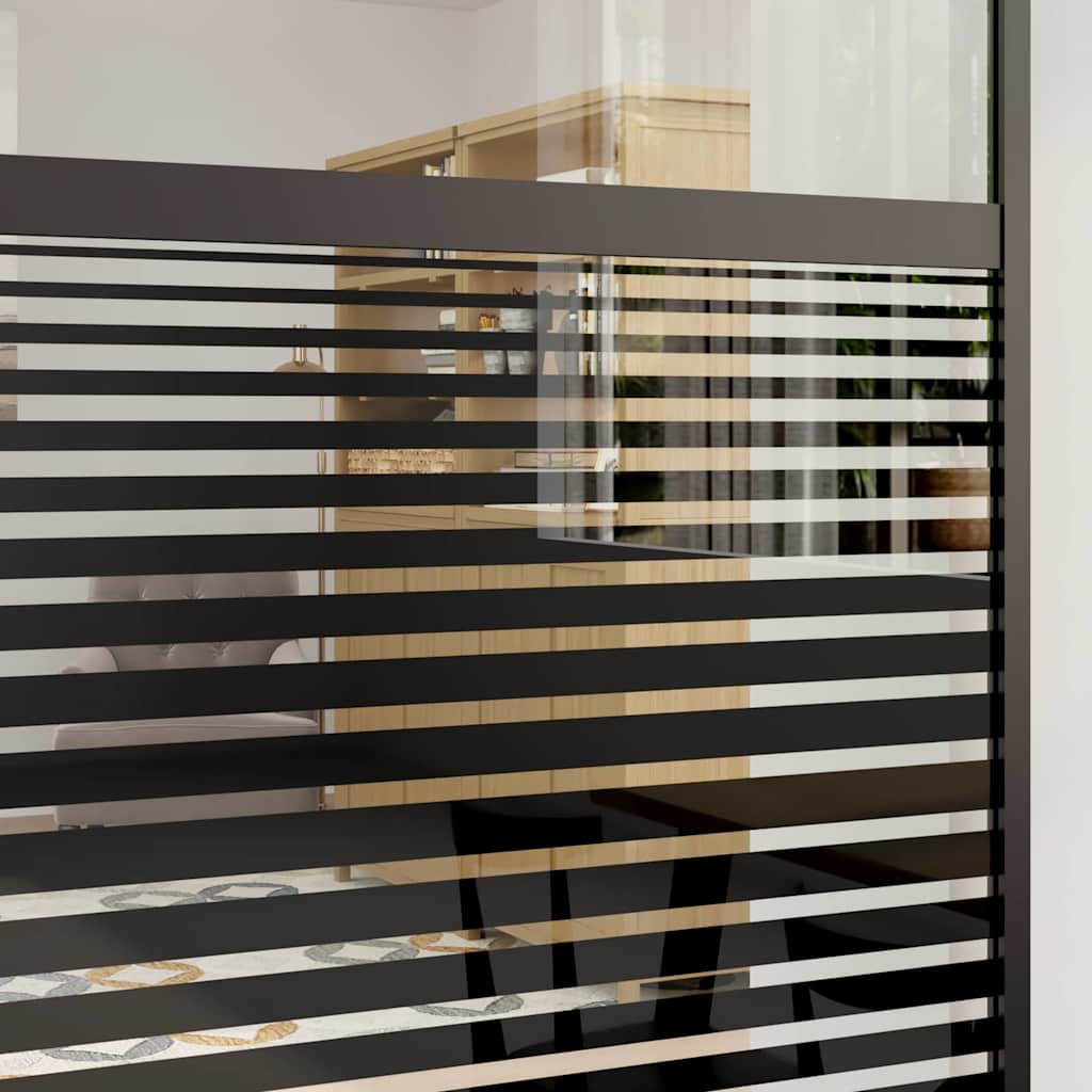 Glasdør 102,5 x 2 x 205 cm Aluminium Sort