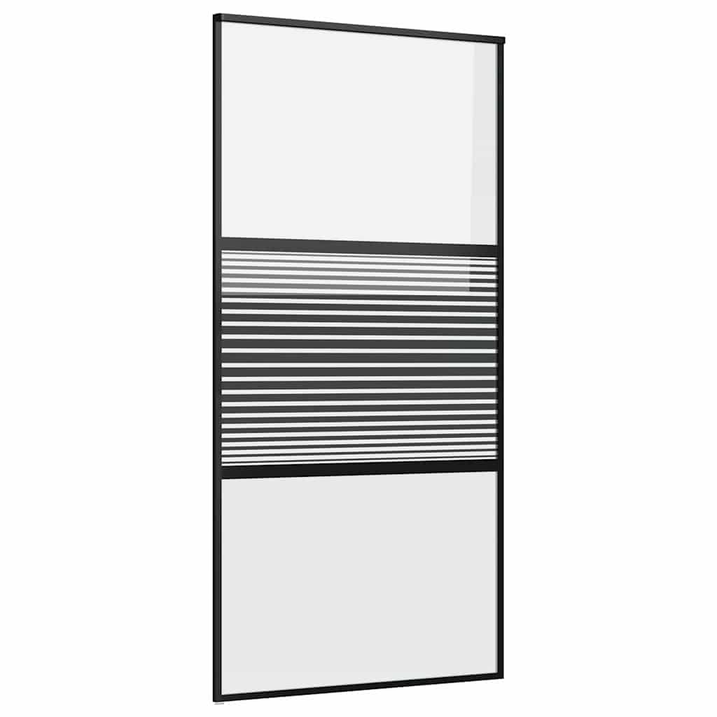 Glasdør 102,5 x 2 x 205 cm Aluminium Sort