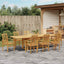 Have Spisebordssæt 9 stk. 280 x 100 x 75 cm Massiv Teaktræ