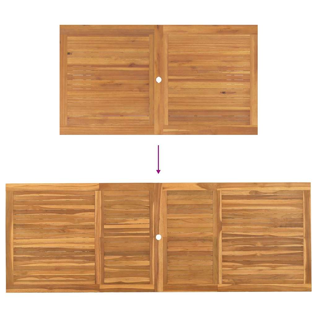 Have Spisebordssæt 9 stk. 280 x 100 x 75 cm Massiv Teaktræ