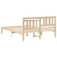 Sengestel med hovedgærde Brun 140 x 190 cm Massiv fyrretræ