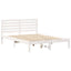 Sengestel med hovedgærde Hvid 120 x 190 cm Massiv fyrretræ