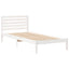 Sengestel med hovedgærde Hvid 90 x 210 cm Massiv fyrretræ