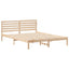 Sengestel med hovedgærde Brun 160 x 210 cm Massiv fyrretræ