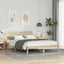 Sengestel med hovedgærde Brun 140 x 220 cm Massiv fyrretræ