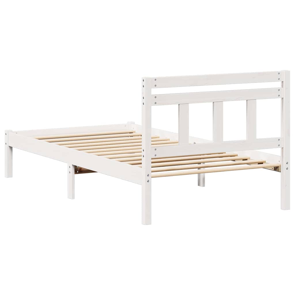 Sengestel Hvid 80 x 200 cm Massiv fyrretræ