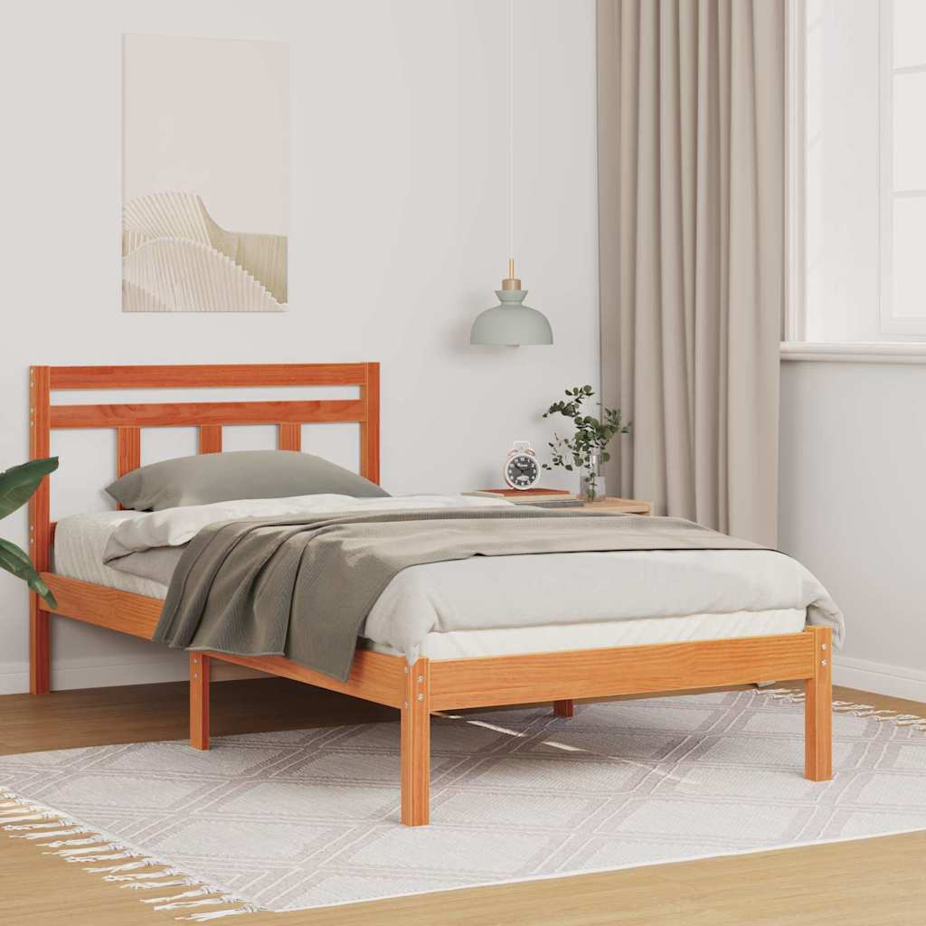 Sengestel Brun 80 x 200 cm Massiv fyrretræ