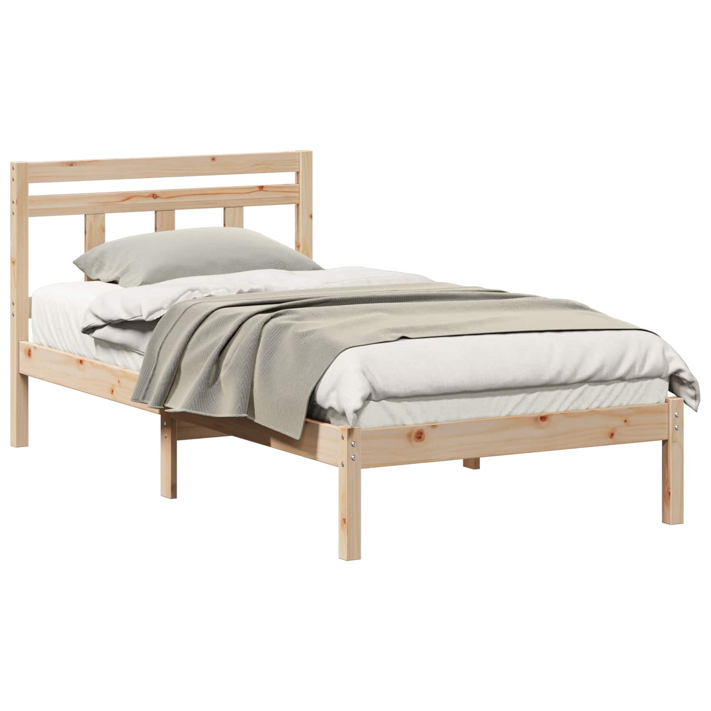 Sengestel Brun 90 x 200 cm Massiv fyrretræ