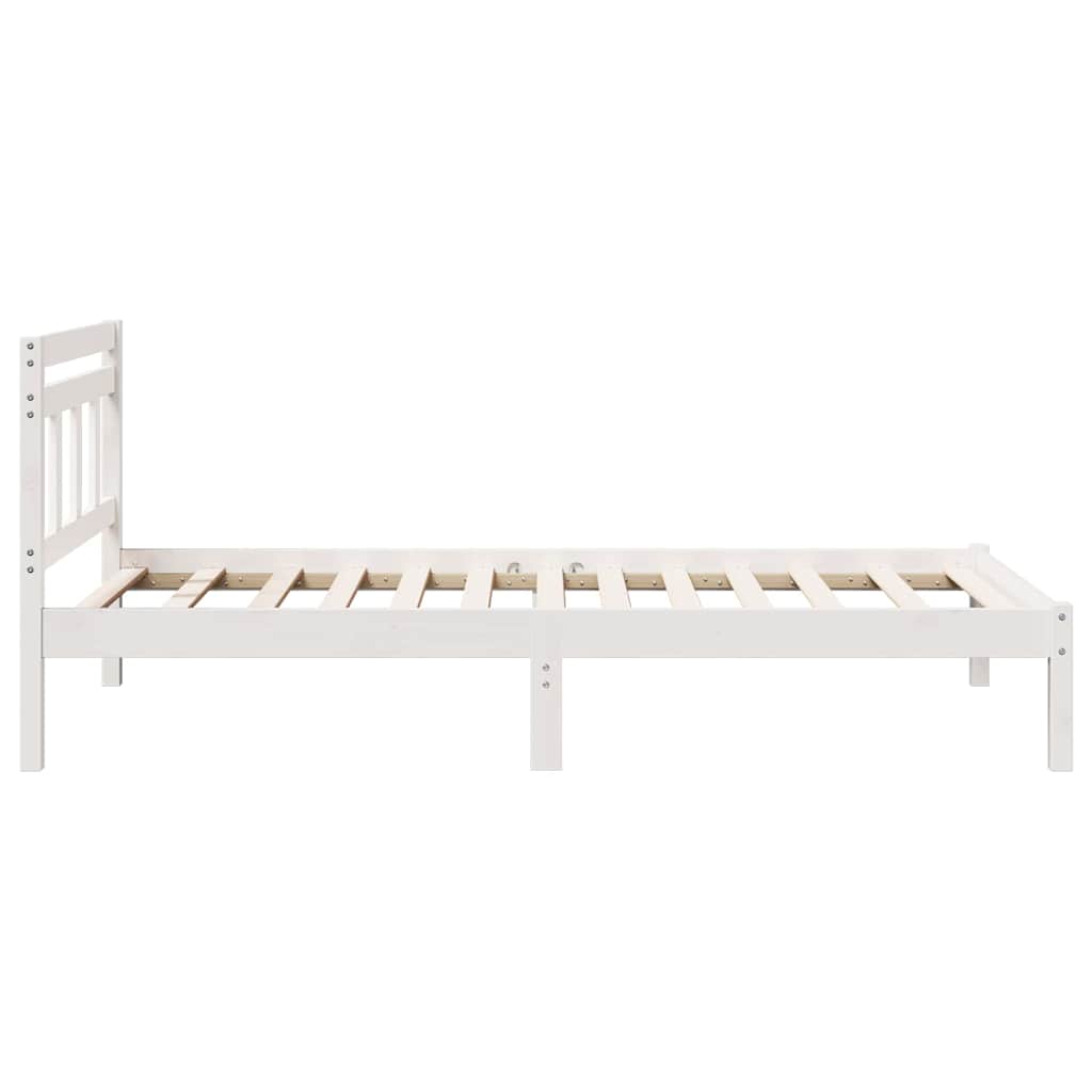 Sengestel Hvid 90 x 200 cm Massiv fyrretræ