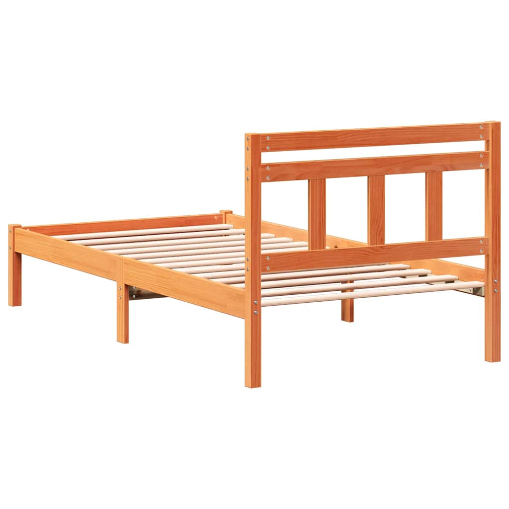 Sengestel Brun 90 x 200 cm Massiv fyrretræ