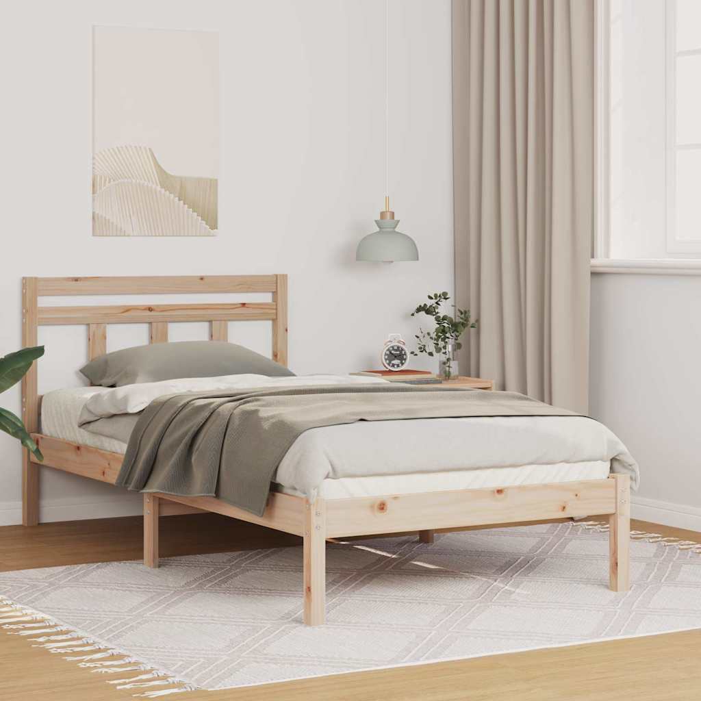 Sengestel Brun 100 x 200 cm Massiv fyrretræ