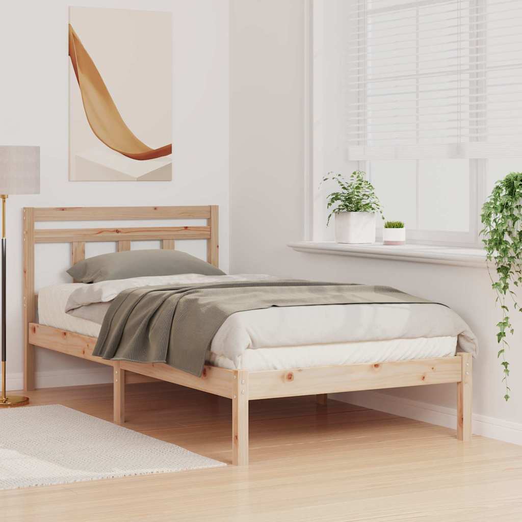 Sengestel Brun 100 x 200 cm Massiv fyrretræ