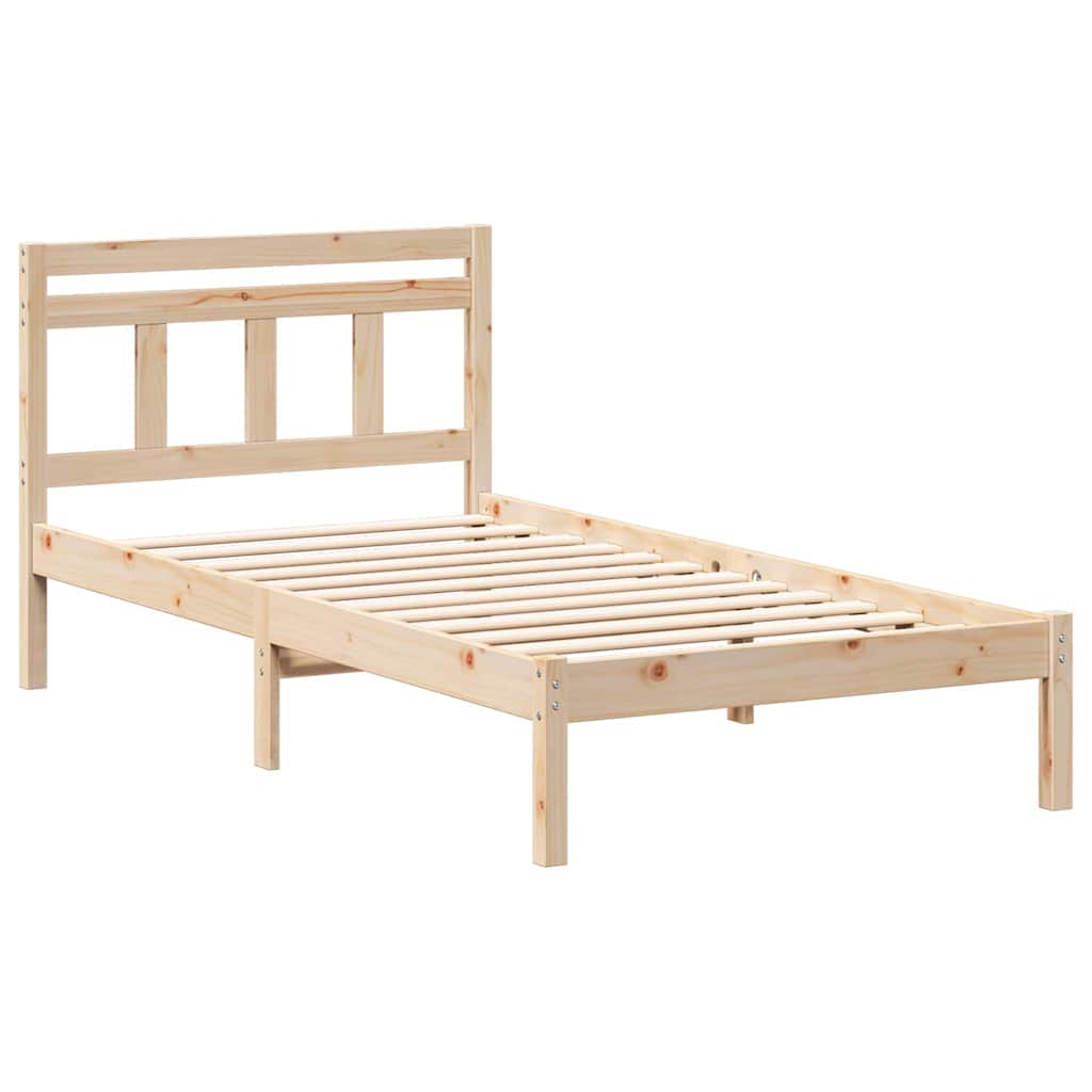 Sengestel Brun 90 x 190 cm Massiv fyrretræ