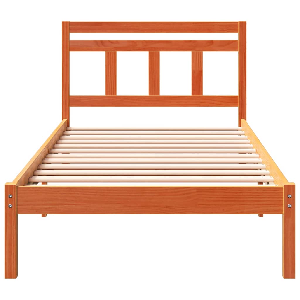 Sengestel Brun 90 x 190 cm Massiv fyrretræ