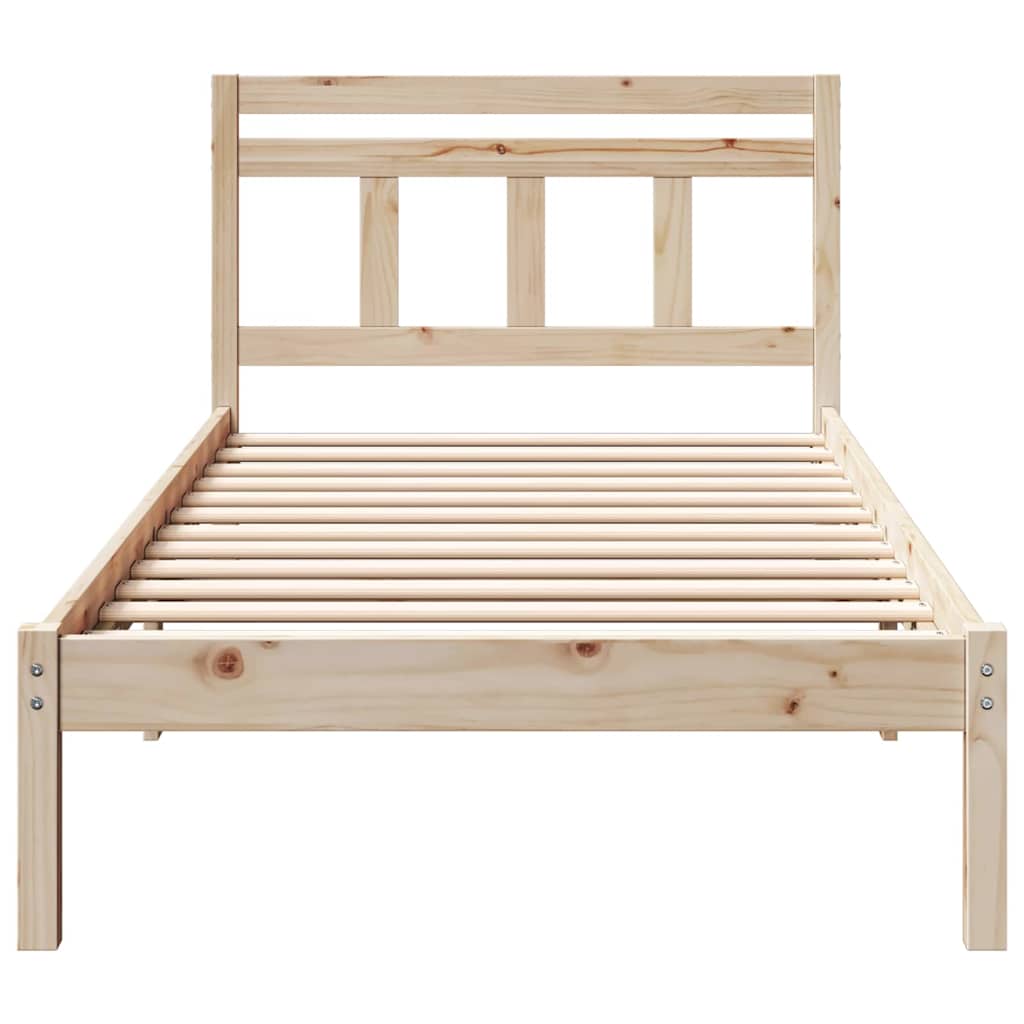 Sengestel Brun 75 x 190 cm Massiv fyrretræ