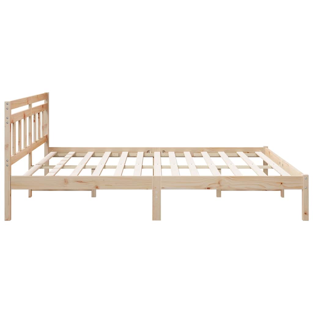 Sengestel Brun 200 x 200 cm Massiv fyrretræ