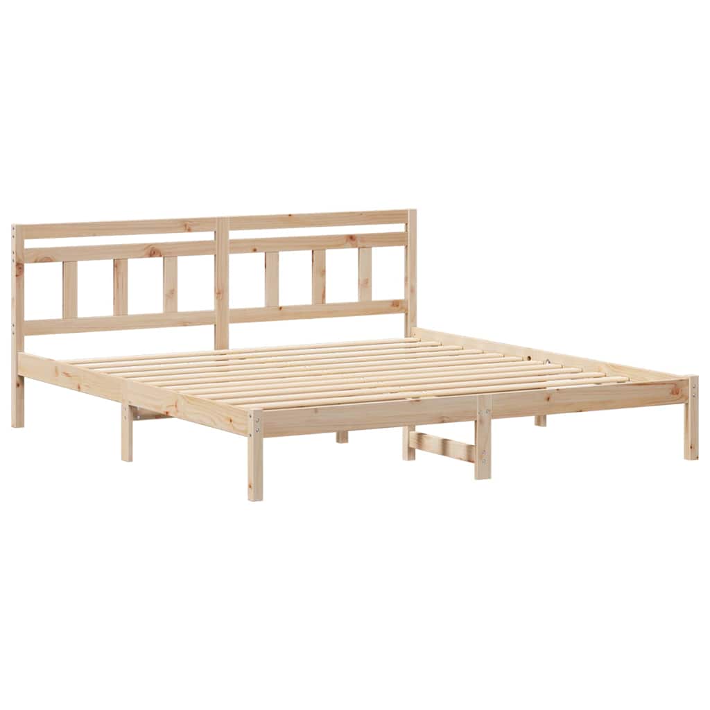 Sengestel Brun 180 x 200 cm Massiv fyrretræ