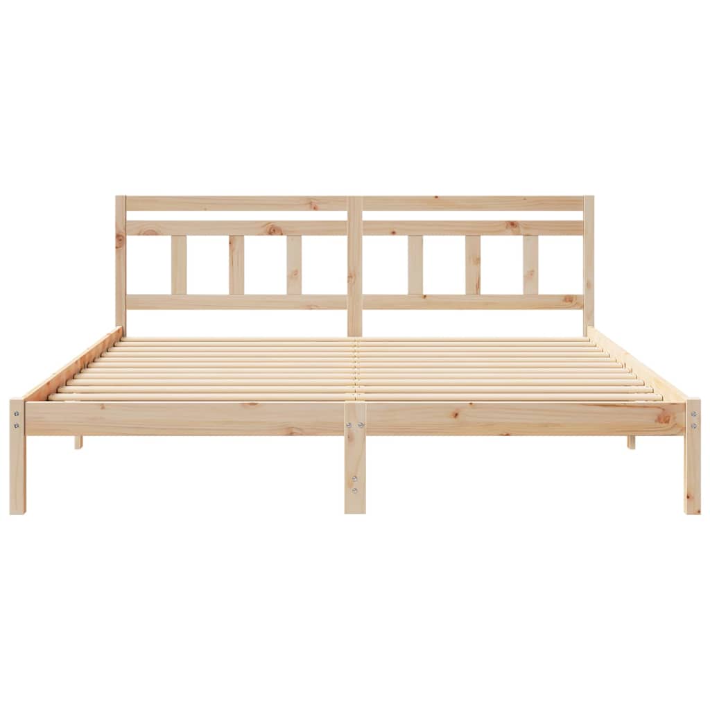 Sengestel Brun 180 x 200 cm Massiv fyrretræ