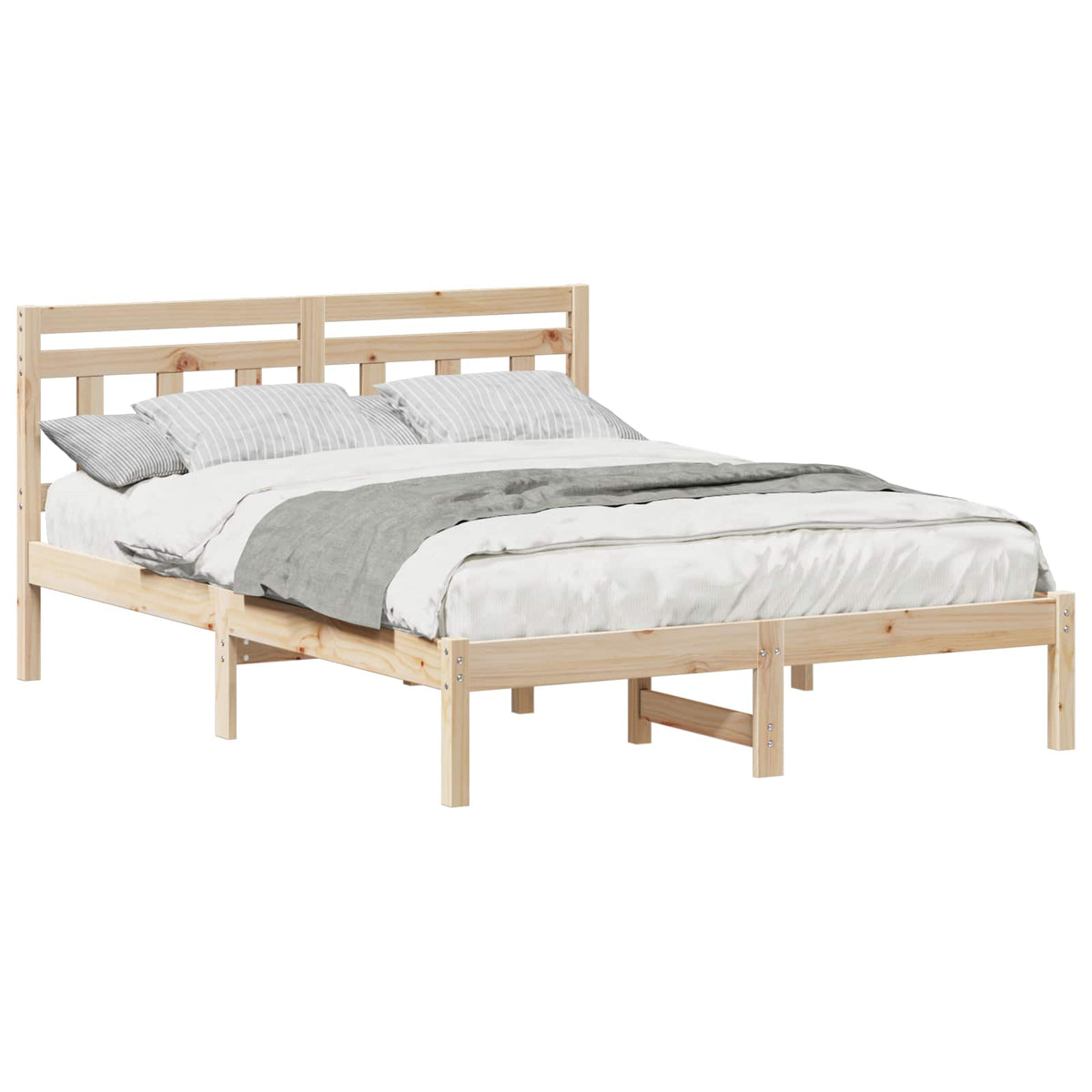 Sengestel Brun 120 x 200 cm Massiv fyrretræ