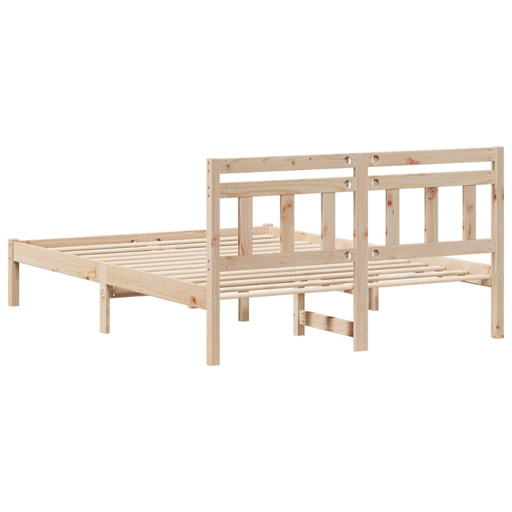 Sengestel Brun 120 x 200 cm Massiv fyrretræ