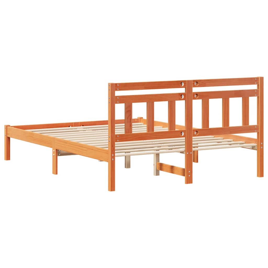 Sengestel Brun 120 x 190 cm Massiv fyrretræ