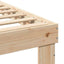 Sengestel med hovedgærde Brun 90 x 190 cm Massiv fyrretræ