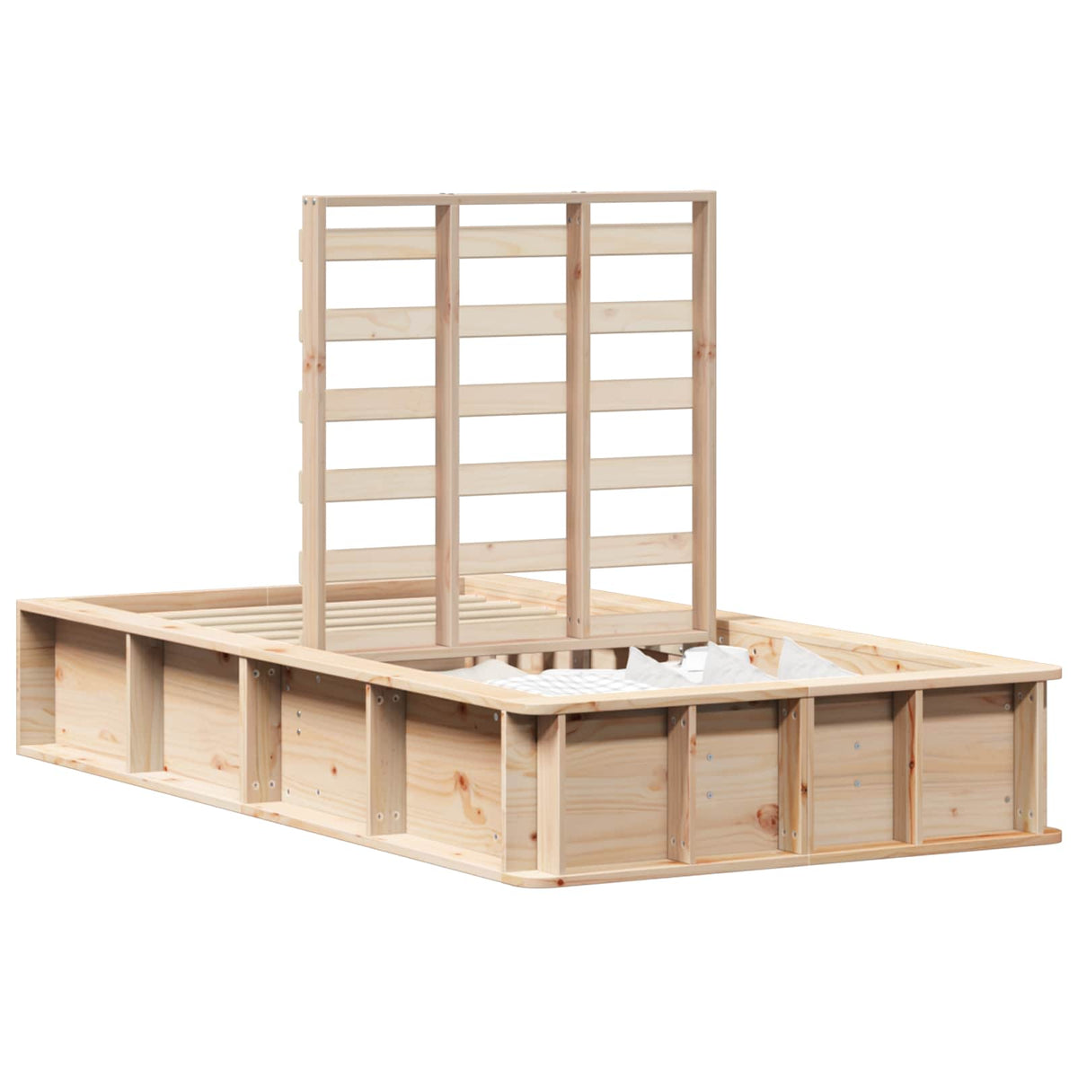Sengestel Voks brun 75 x 190 cm Massiv fyrretræ