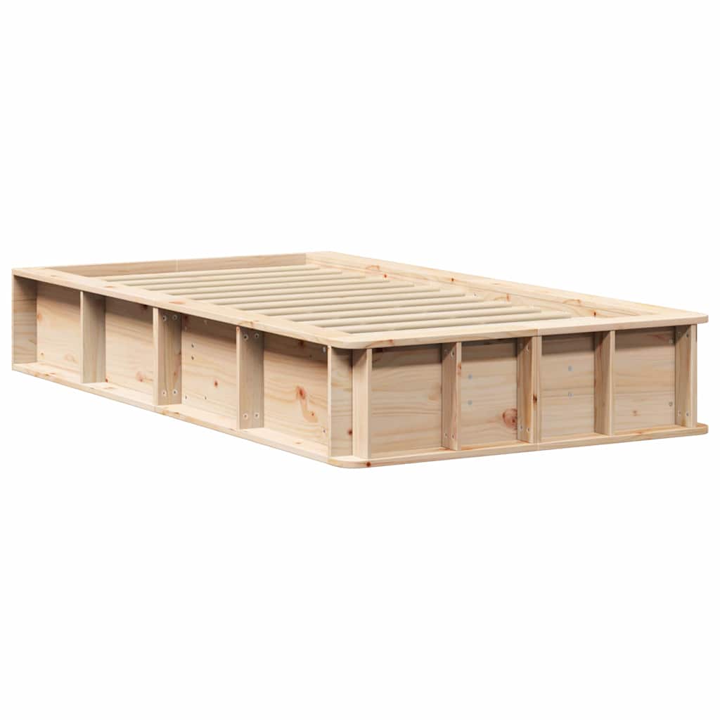 Sengestel Voks brun 75 x 190 cm Massiv fyrretræ