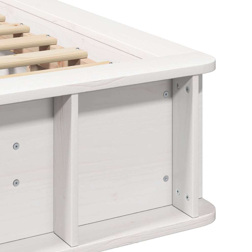 Sengestel Hvid 75 x 190 cm Massiv fyrretræ