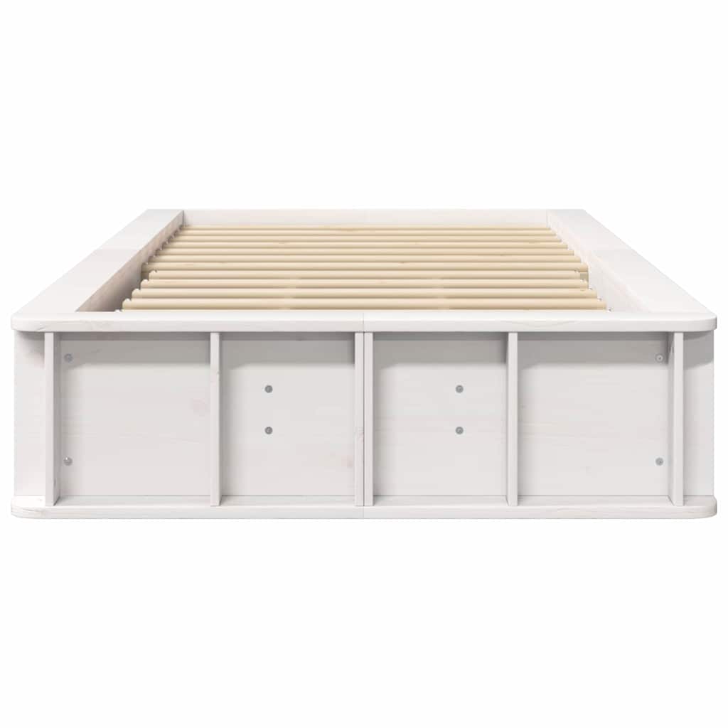 Sengestel Hvid 75 x 190 cm Massiv fyrretræ