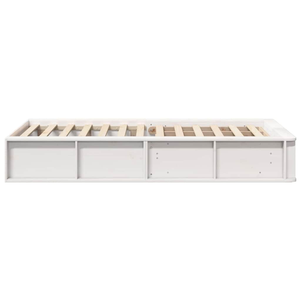Sengestel Hvid 75 x 190 cm Massiv fyrretræ