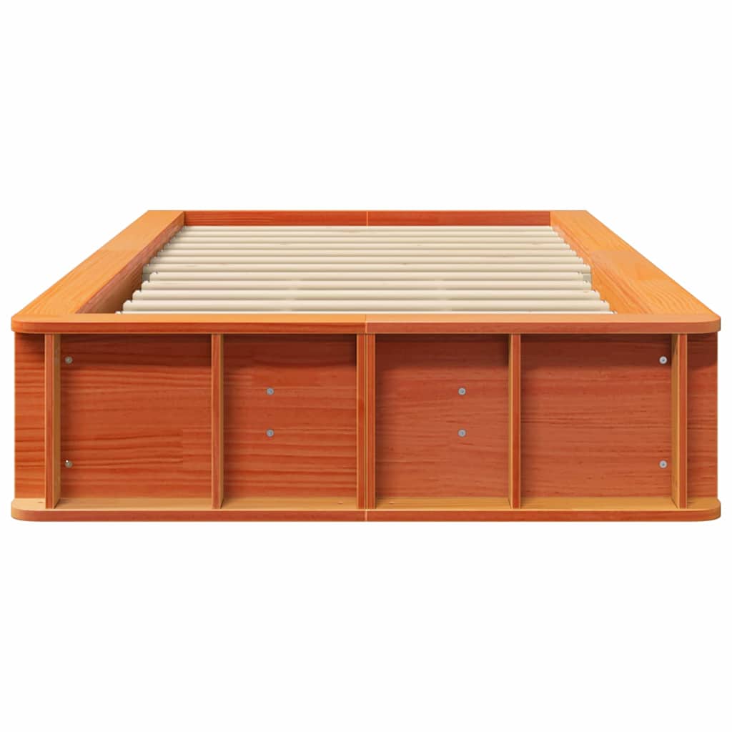 Sengestel Voks brun 75 x 190 cm Massiv fyrretræ