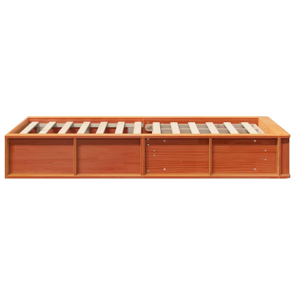 Sengestel Voks brun 75 x 190 cm Massiv fyrretræ