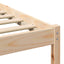 Sengestel med hovedgærde Brun 135 x 190 cm Massiv fyrretræ