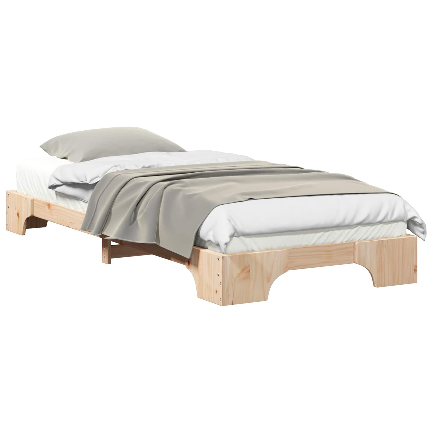 Sengestel Brun 80 x 210 cm Massiv fyrretræ