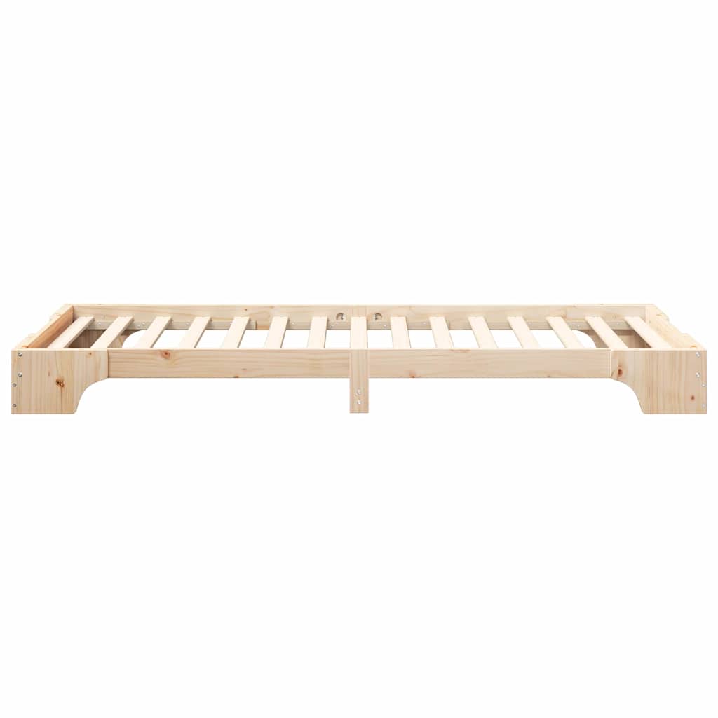 Sengestel Brun 90 x 210 cm Massiv fyrretræ