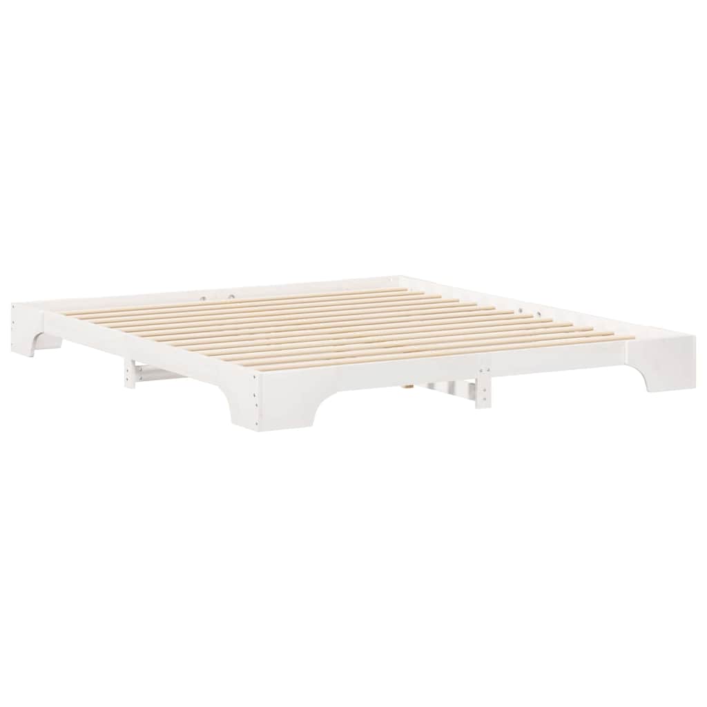 Sengestel Hvid 180 x 210 cm Massiv fyrretræ