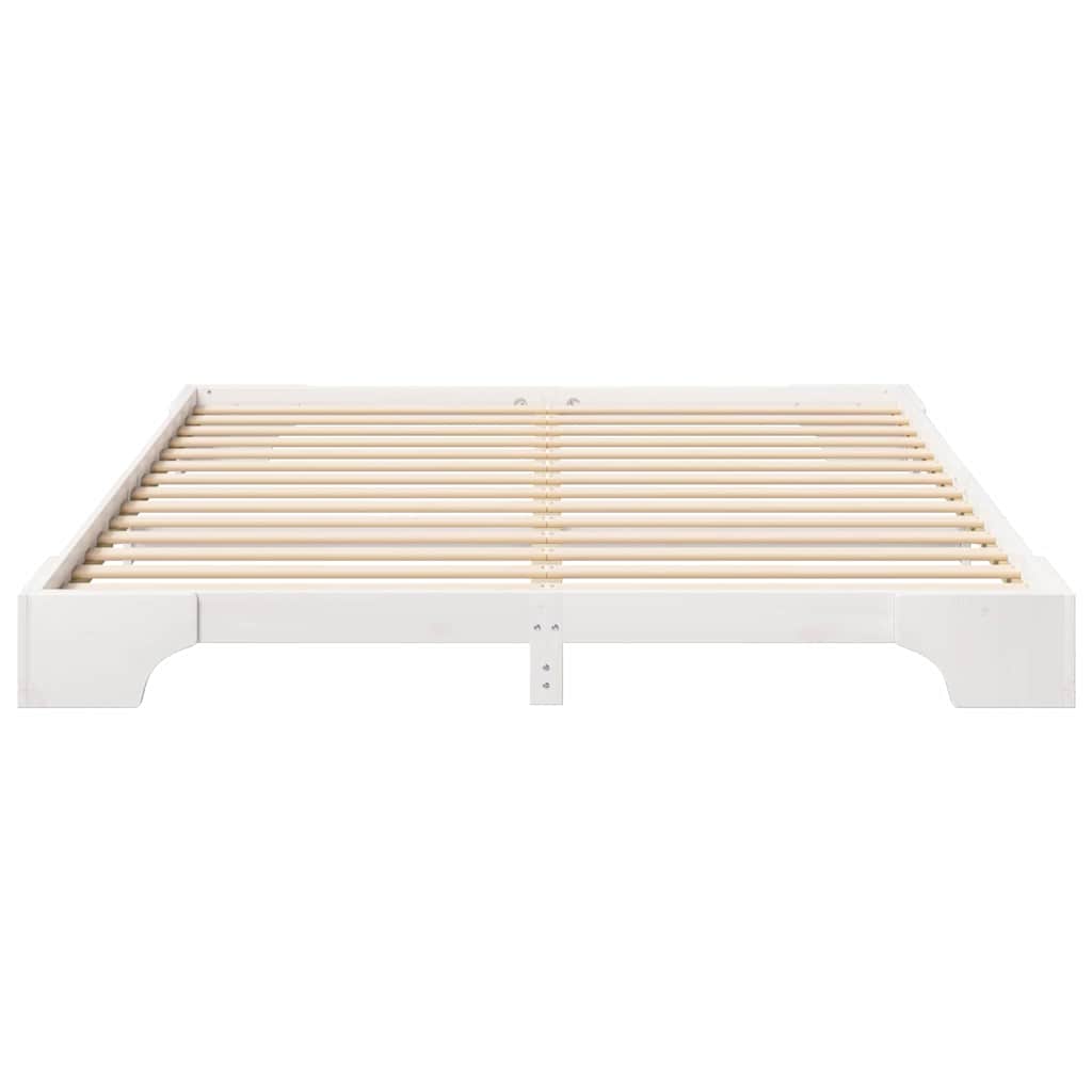Sengestel Hvid 180 x 210 cm Massiv fyrretræ