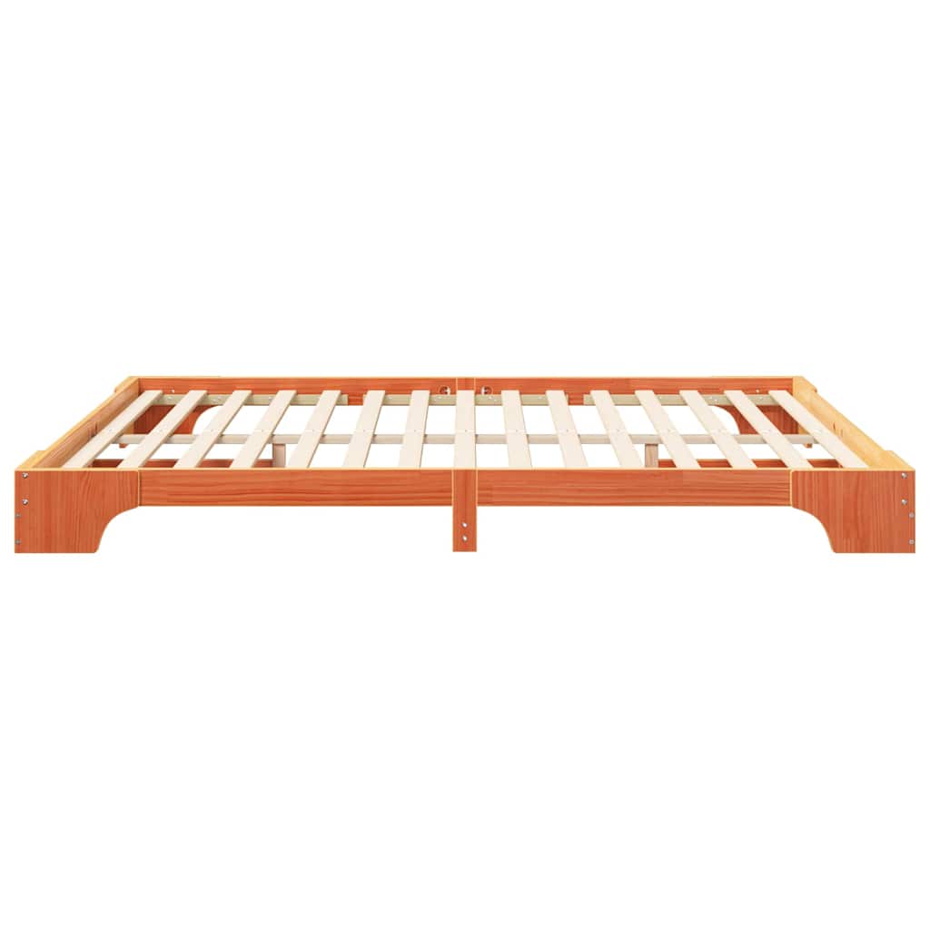 Sengestel Brun 180 x 210 cm Massiv fyrretræ