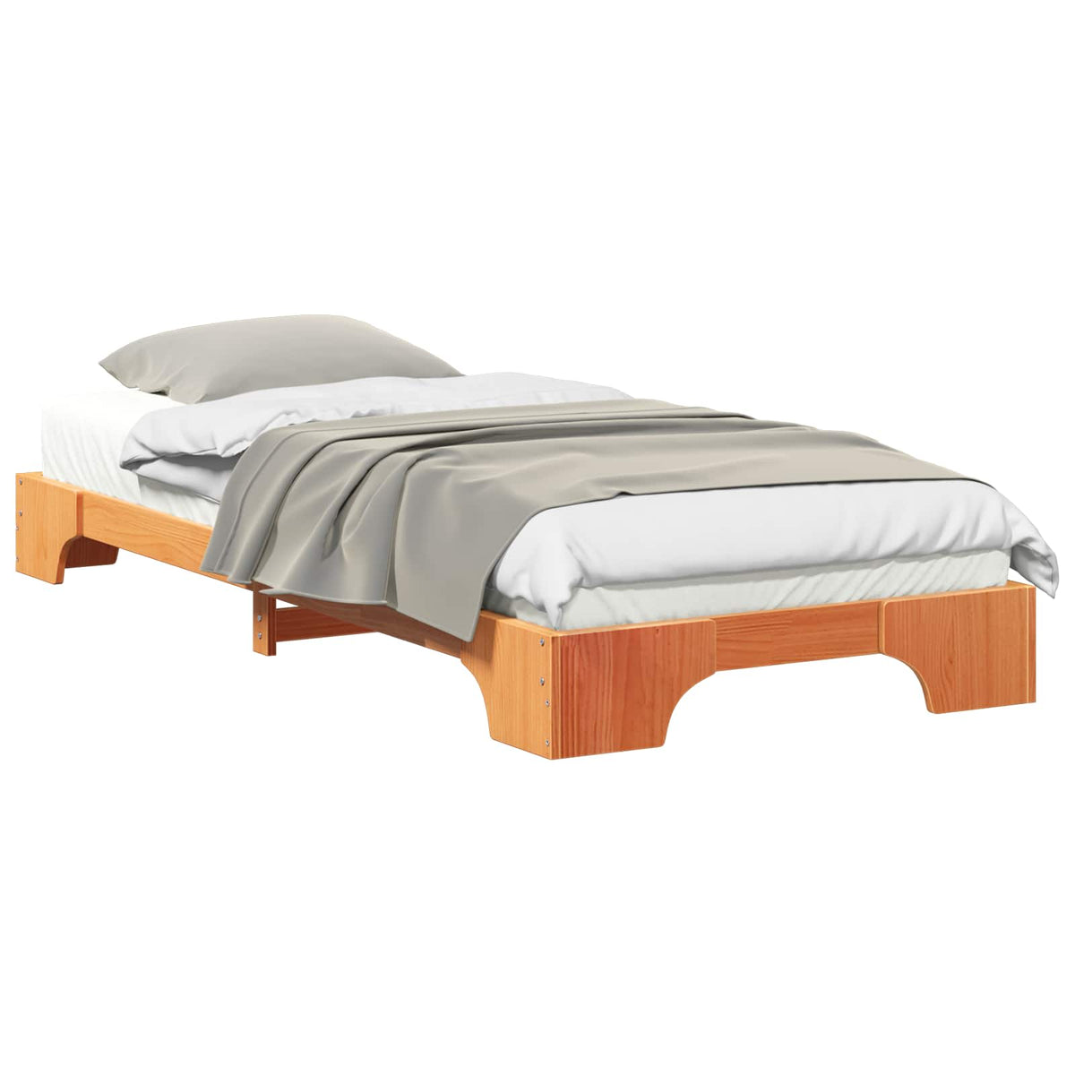 Sengestel Brun 80 x 220 cm Massiv fyrretræ