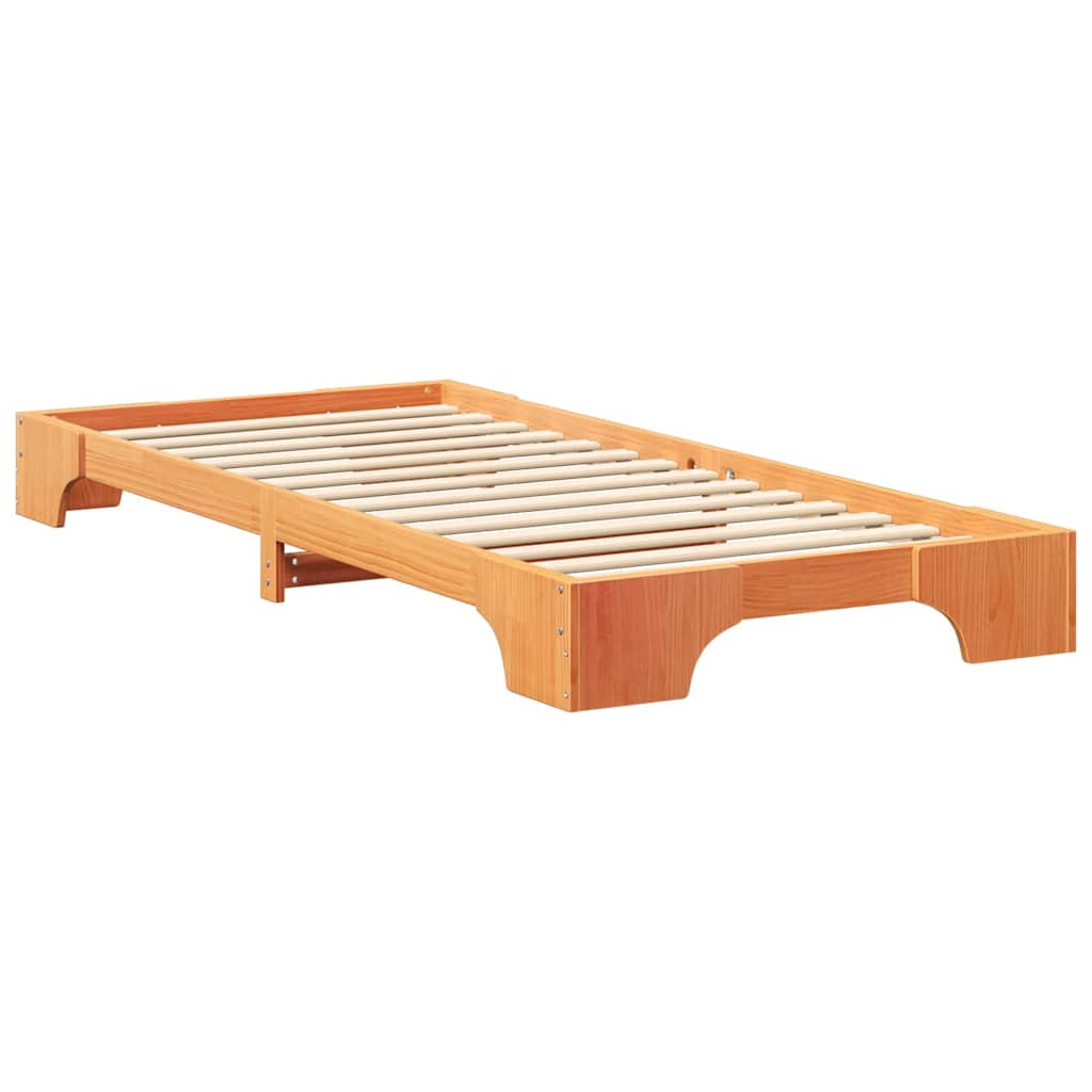 Sengestel Brun 80 x 220 cm Massiv fyrretræ