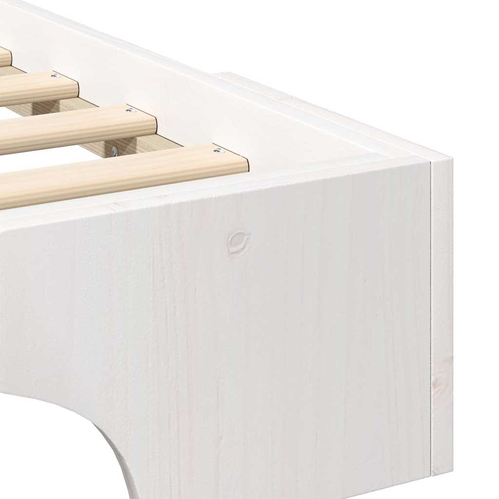 Sengestel Hvid 90 x 220 cm Massiv fyrretræ