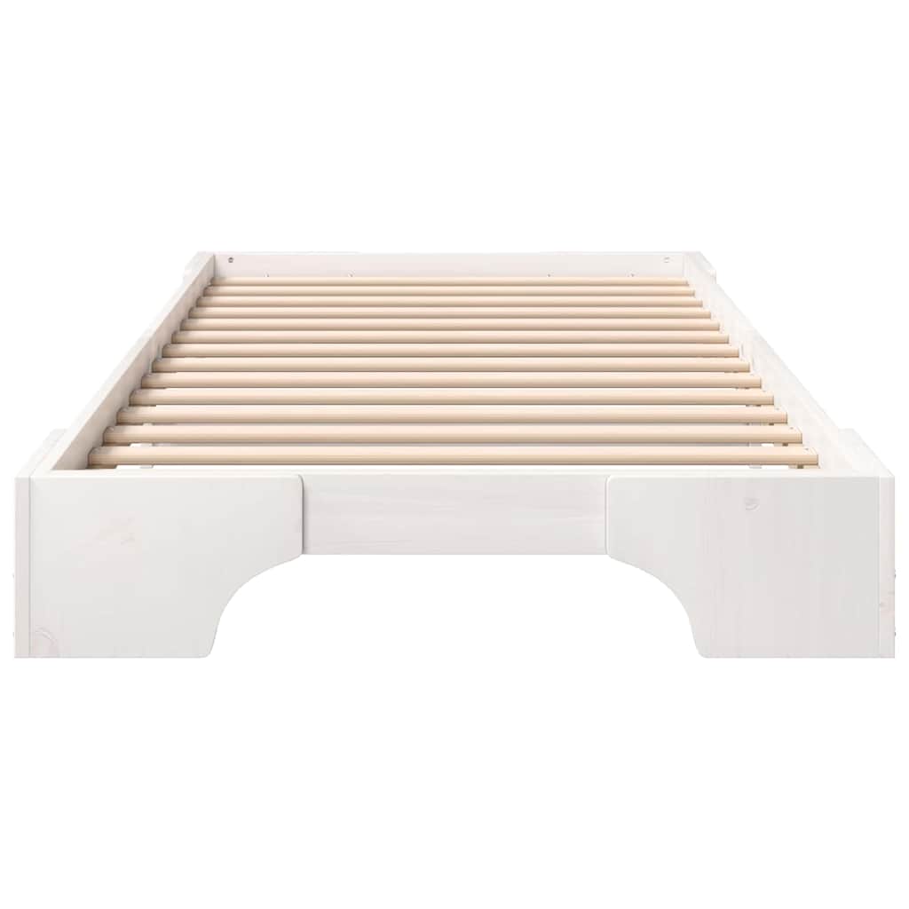 Sengestel Hvid 90 x 220 cm Massiv fyrretræ